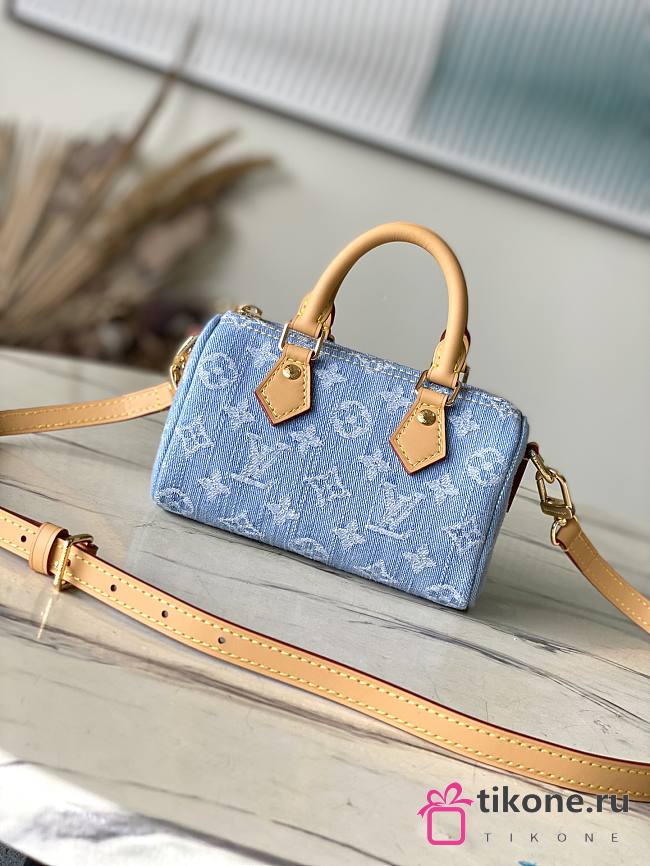 Louis Vuitton M11212 Nano Speedy Denim Monogram - 16x10x7.5cm - 1