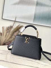 Louis Vuitton M24698 Capucines Black Leather Bag - 26.5×17.5×9cm - 1