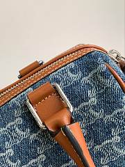 Celine Boston Bag In Blue Denim - 19.5x14x7cm - 4