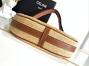 Celine Natural Raffia Shoulder Bag - 24×13×7cm - 4