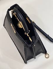 Fendi Peekaboo Black Leather Braid Bag - 33x14x26cm - 4