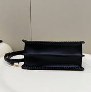 Fendi Peekaboo Black Leather Braid Bag - 33x14x26cm - 3