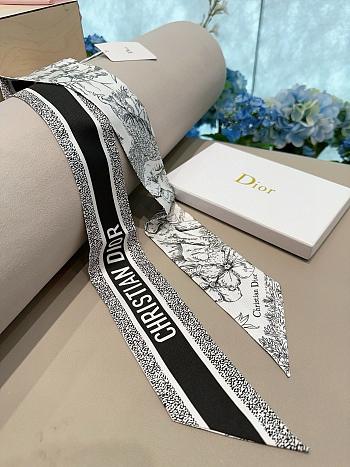 Dior Flower Black & White Patterns Scarf