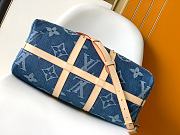 Louis Vuitton Keepall Bandouliere 55 In Blue Denim - 5