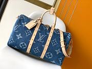 Louis Vuitton Keepall Bandouliere 55 In Blue Denim - 4