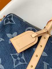 Louis Vuitton Keepall Bandouliere 55 In Blue Denim - 2