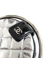 Chanel Metallic Calfskin Quilted Round Bracelet Clutch - 18x18x4cm - 2