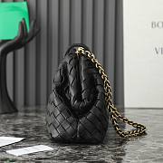 Bottega Veneta Lauren 1980 Teen Black Leather Clutch - 16.5x31.5x11cm - 5