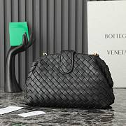 Bottega Veneta Lauren 1980 Teen Black Leather Clutch - 16.5x31.5x11cm - 4