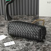 Bottega Veneta Lauren 1980 Teen Black Leather Clutch - 16.5x31.5x11cm - 3