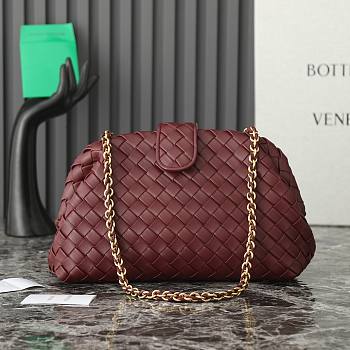 Bottega Veneta Lauren 1980 Teen Red Leather Clutch -  16.5x31.5x11cm