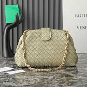 Bottega Veneta Lauren 1980 Teen Fresh Mint Leather Clutch - 16.5x31.5x11cm - 1