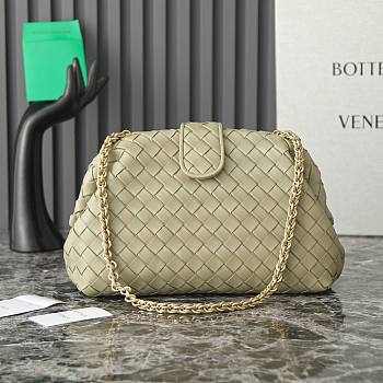 Bottega Veneta Lauren 1980 Teen Fresh Mint Leather Clutch - 16.5x31.5x11cm