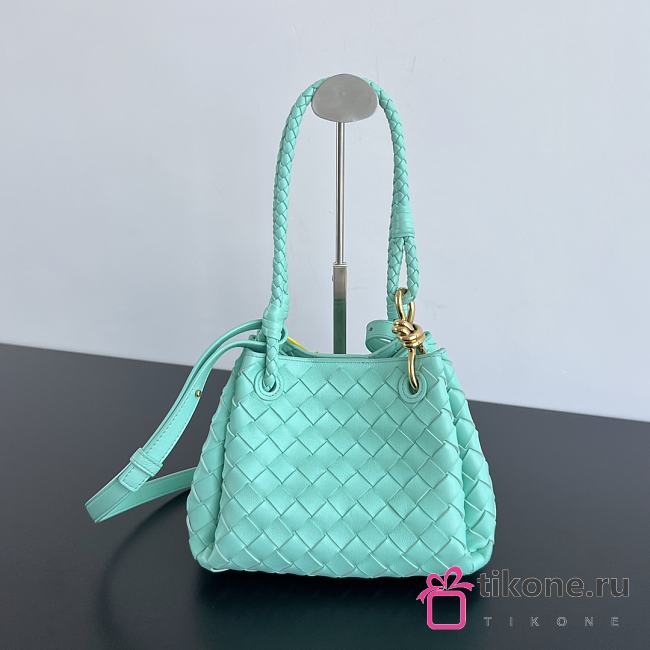 Bottega Veneta Small Andiamo Green Oasis & Muse Brass Bag - 21x17x16.5cm - 1