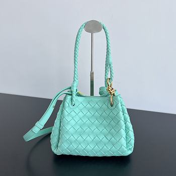 Bottega Veneta Small Andiamo Green Oasis & Muse Brass Bag - 21x17x16.5cm