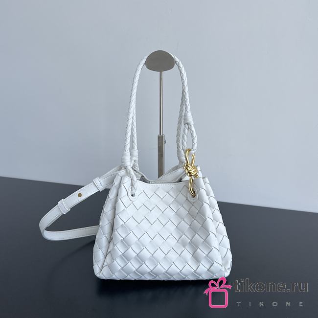 Bottega Veneta Small Andiamo White Bag - 21x17x16.5cm - 1