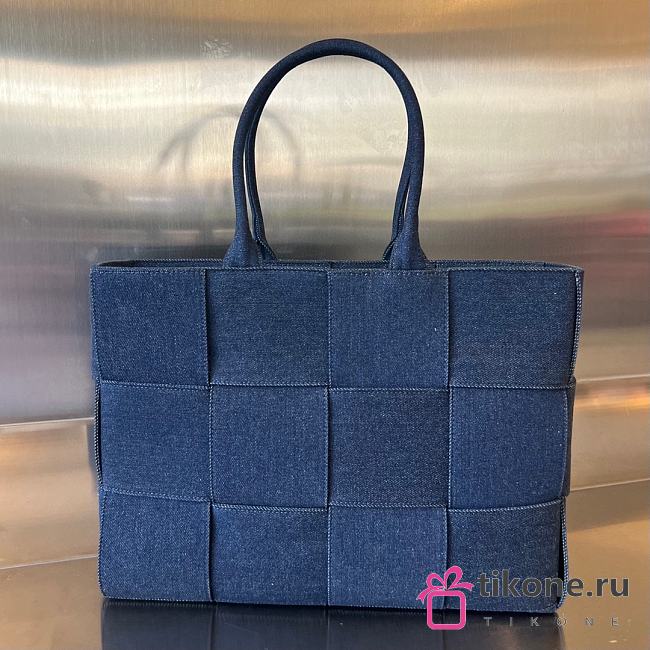 Bottega Veneta Acro Tote Bag In Denim - 37x27x9cm - 1