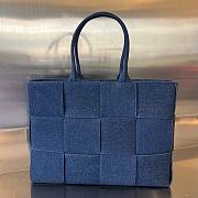 Bottega Veneta Acro Tote Bag In Denim - 37x27x9cm - 1