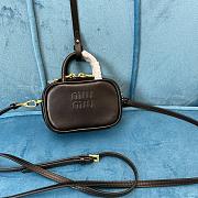 Miumiu Micro Black Leather Handbag - 10.5x4cm - 1