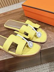 Hermes Oran Sandal Lamskin Yellow  - 5