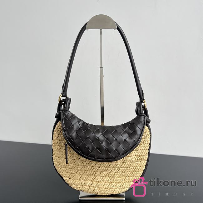 Bottega Veneta Medium Gemelli In Natural/ Black Bag - 24.5x19x7cm - 1