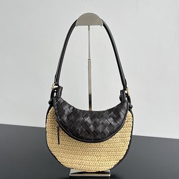 Bottega Veneta Medium Gemelli In Natural/ Black Bag - 24.5x19x7cm