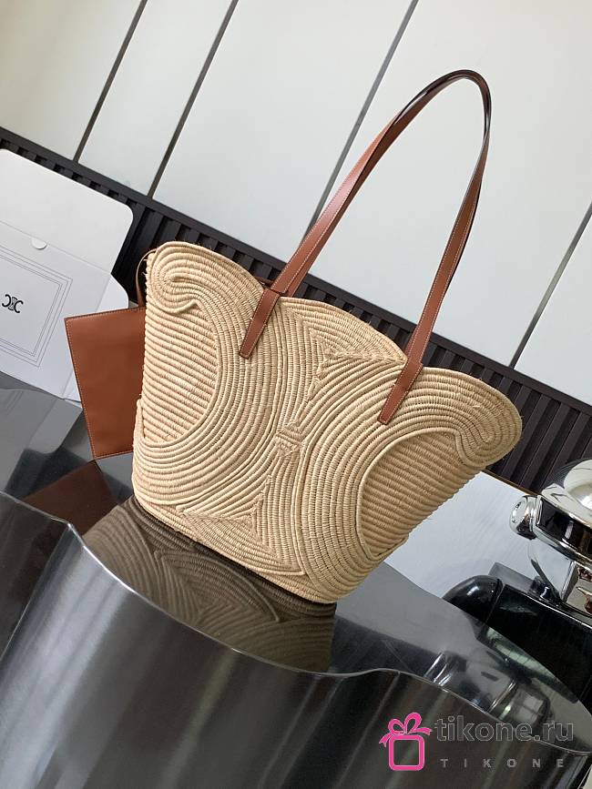 Celine Large Plain Logo Straw Bags - 47x30.5x15cm - 1