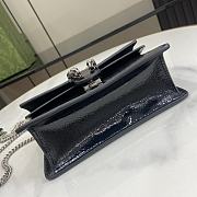 Gucci Dyonysus Shiny Black Leather Bag - 17.5x11x6.5cm - 4