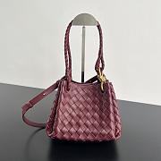 Bottega Veneta Small Andiamo Burgundy Bag - 21x17x16.5cm - 1