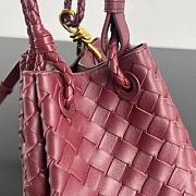 Bottega Veneta Small Andiamo Burgundy Bag - 21x17x16.5cm - 4