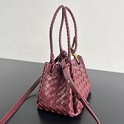 Bottega Veneta Small Andiamo Burgundy Bag - 21x17x16.5cm - 2