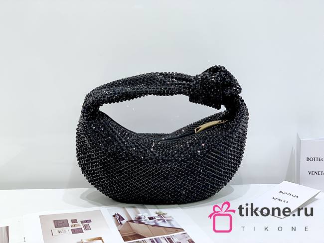 Bottega Veneta Jodie Black Crystal Bag - 23x28x8cm - 1