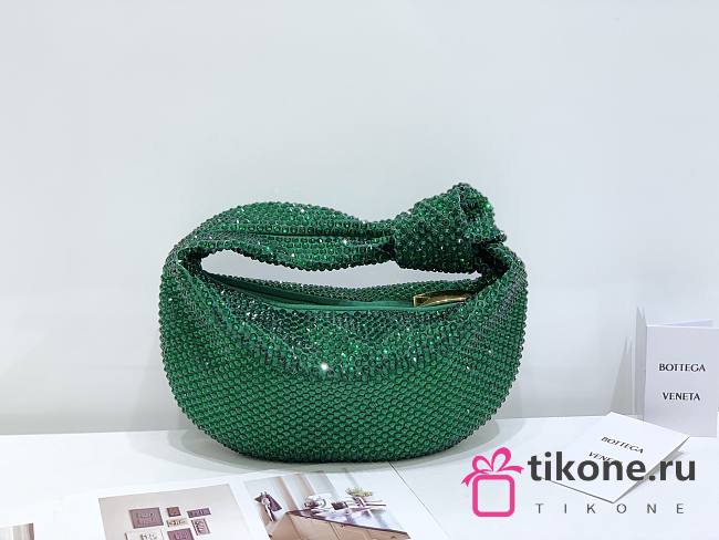 Bottega Veneta Jodie Green Crystal Bag - 23x28x8cm - 1