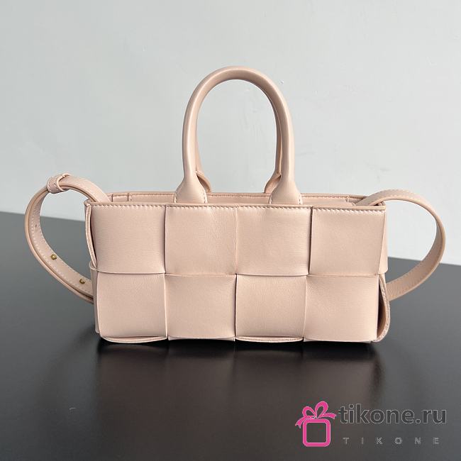 Bottega Veneta Mini East-West Arco Pink Tote Bag - 22x11x5.5cm - 1