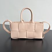 Bottega Veneta Mini East-West Arco Pink Tote Bag - 22x11x5.5cm - 1