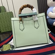 Gucci Diana Fresh Mint Leather Tote Bag - 35x30x14cm - 4