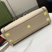 Gucci Diana Shiny Beige Leather Tote Bag - 35x30x14cm - 5