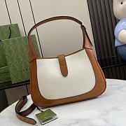 Gucci Jackie 1961 Small Shoulder Bag In White Canvas - 27.5x19x4cm - 3