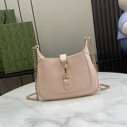 Gucci Jackie 1961 Pink Leather Shoulder Bag - 19.5x18x3.5cm - 1