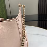 Gucci Jackie 1961 Pink Leather Shoulder Bag - 19.5x18x3.5cm - 5