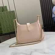 Gucci Jackie 1961 Pink Leather Shoulder Bag - 19.5x18x3.5cm - 3