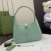 Gucci Jackie 1961 Pastel Green Leather Bag - 27.5x19x4cm - 1