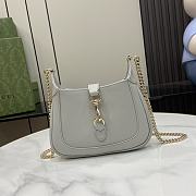 Gucci Jackie 1961 White Leather Shoulder Bag - 19.5x18x3.5cm - 1