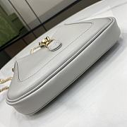 Gucci Jackie 1961 White Leather Shoulder Bag - 19.5x18x3.5cm - 4