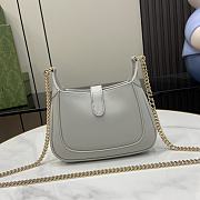 Gucci Jackie 1961 White Leather Shoulder Bag - 19.5x18x3.5cm - 3