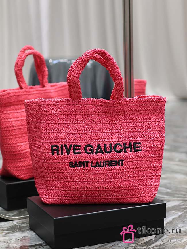 YSL Rive Gauche Pink Shopping Bag - 38×35×14.5cm  - 1