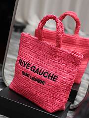 YSL Rive Gauche Pink Shopping Bag - 38×35×14.5cm  - 3