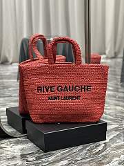 YSL Rive Gauche Red Shopping Bag - 38×35×14.5cm - 1