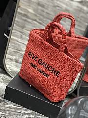 YSL Rive Gauche Red Shopping Bag - 38×35×14.5cm - 3