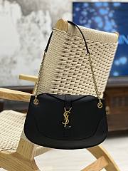 YSL Sienna Plaque Black Leather Bag - 31×26×6cm - 1